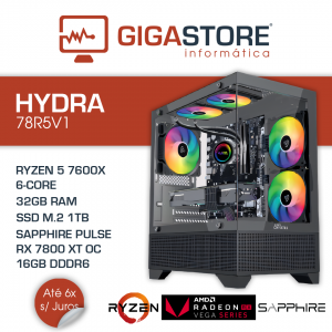 Desktop Gaming HYDRA-78R5V1 RYZEN 5 7600X 32GB RAM 1TB SSD W11